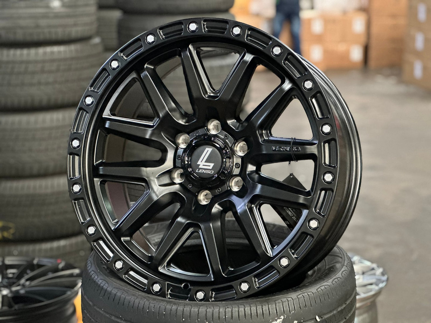 New 20X9 ET18 Lenso MX Marvel Rim (4 wheel) Matt Black 6X139.7