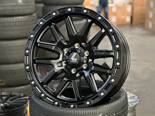 New 20X9 ET18 Lenso MX Marvel Rim (4 wheel) Matt Black 6X139.7