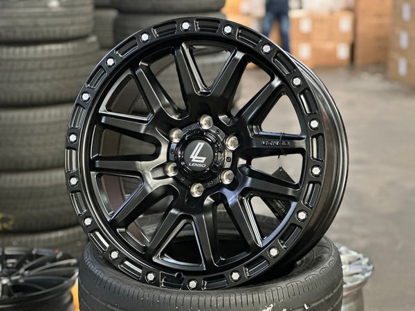New 20X9 ET18 Lenso MX Marvel Rim (4 wheel) Matt Black 6X139.7