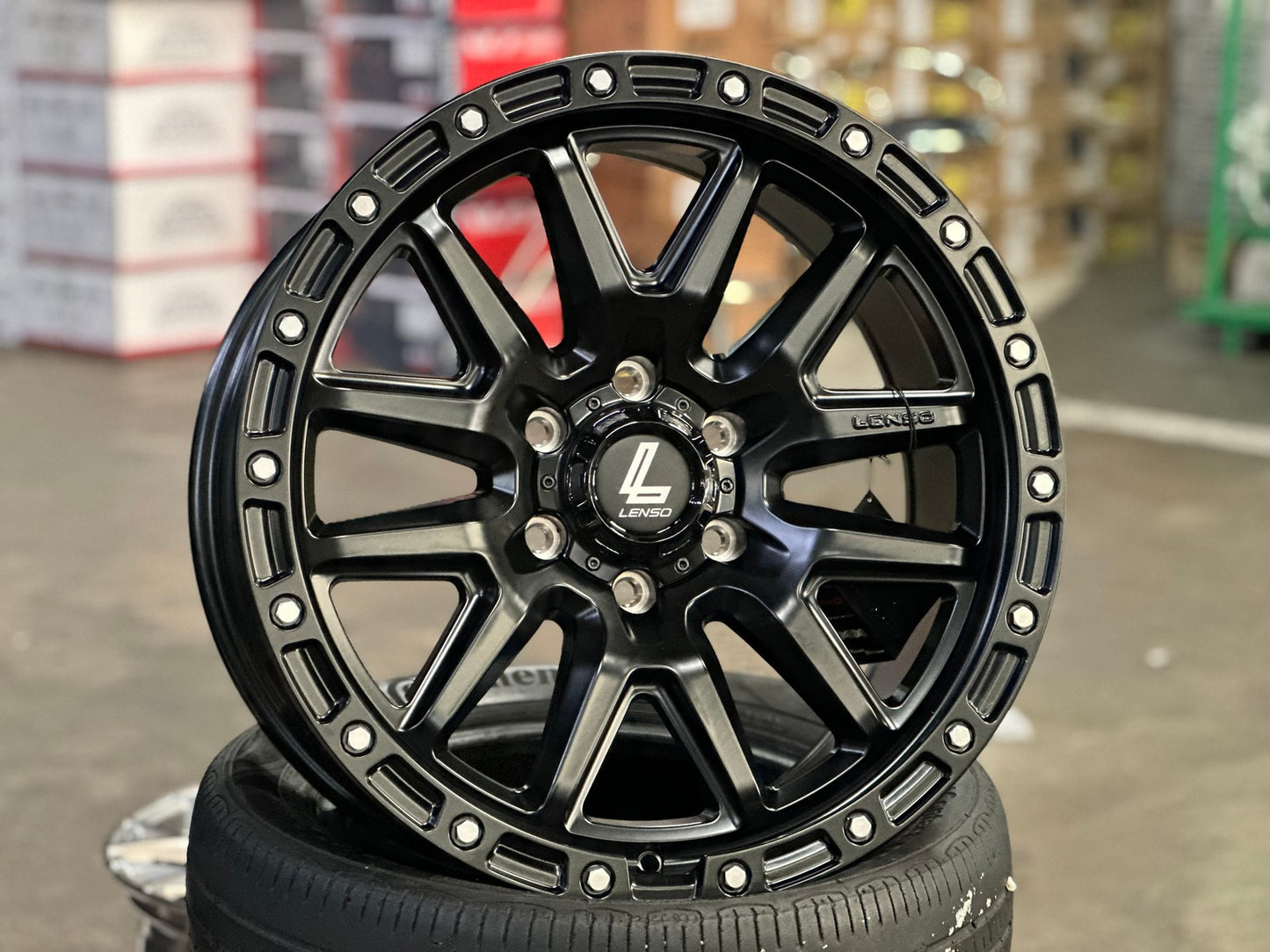 New 20X9 ET18 Lenso MX Marvel Rim (4 wheel) Matt Black 6X139.7