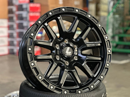 New 20X9 ET18 Lenso MX Marvel Rim (4 wheel) Matt Black 6X139.7
