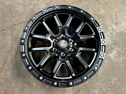New 20X9 ET18 Lenso MX Marvel Rim (4 wheel) Matt Black 6X139.7