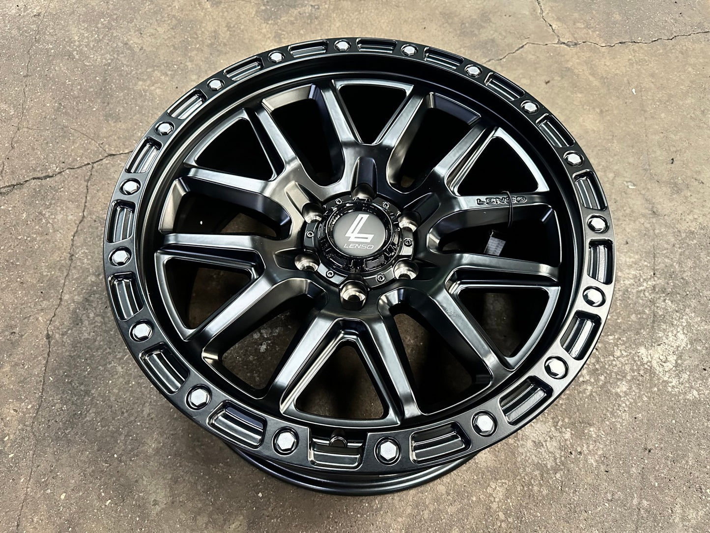 New 20X9 ET18 Lenso MX Marvel Rim (4 wheel) Matt Black 6X139.7