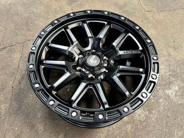 New 20X9 ET18 Lenso MX Marvel Rim (4 wheel) Matt Black 6X139.7