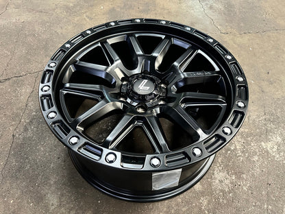 New 20X9 ET18 Lenso MX Marvel Rim (4 wheel) Matt Black 6X139.7