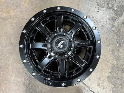 New 18X9 ET18 Lenso MX Tyrant Rim (4 wheel) Matt Black 6X114.3