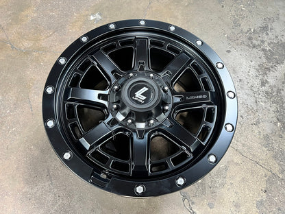 New 18X9 ET18 Lenso MX Tyrant Rim (4 wheel) Matt Black 6X114.3