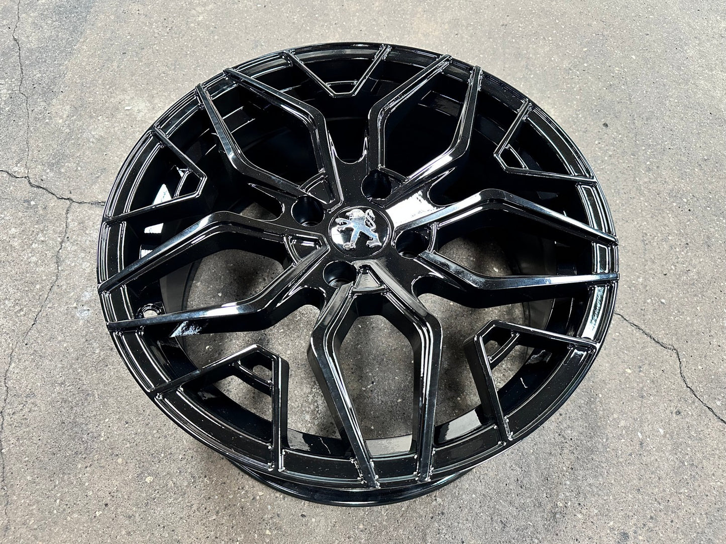 New 17X7.5 ET25 Peugeot Design Mesh Rim (4 wheel) Gloss Black 4X108