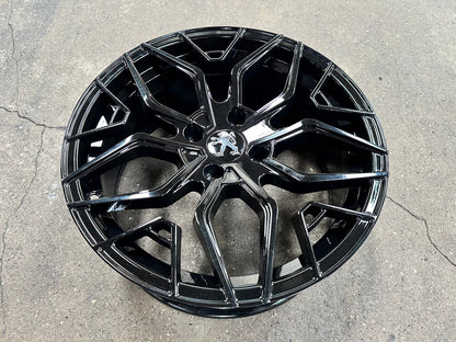 New 17X7.5 ET25 Peugeot Design Mesh Rim (4 wheel) Gloss Black 4X108