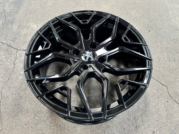New 17X7.5 ET25 Peugeot Design Mesh Rim (4 wheel) Gloss Black 4X108
