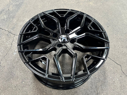 New 17X7.5 ET25 Peugeot Design Mesh Rim (4 wheel) Gloss Black 4X108