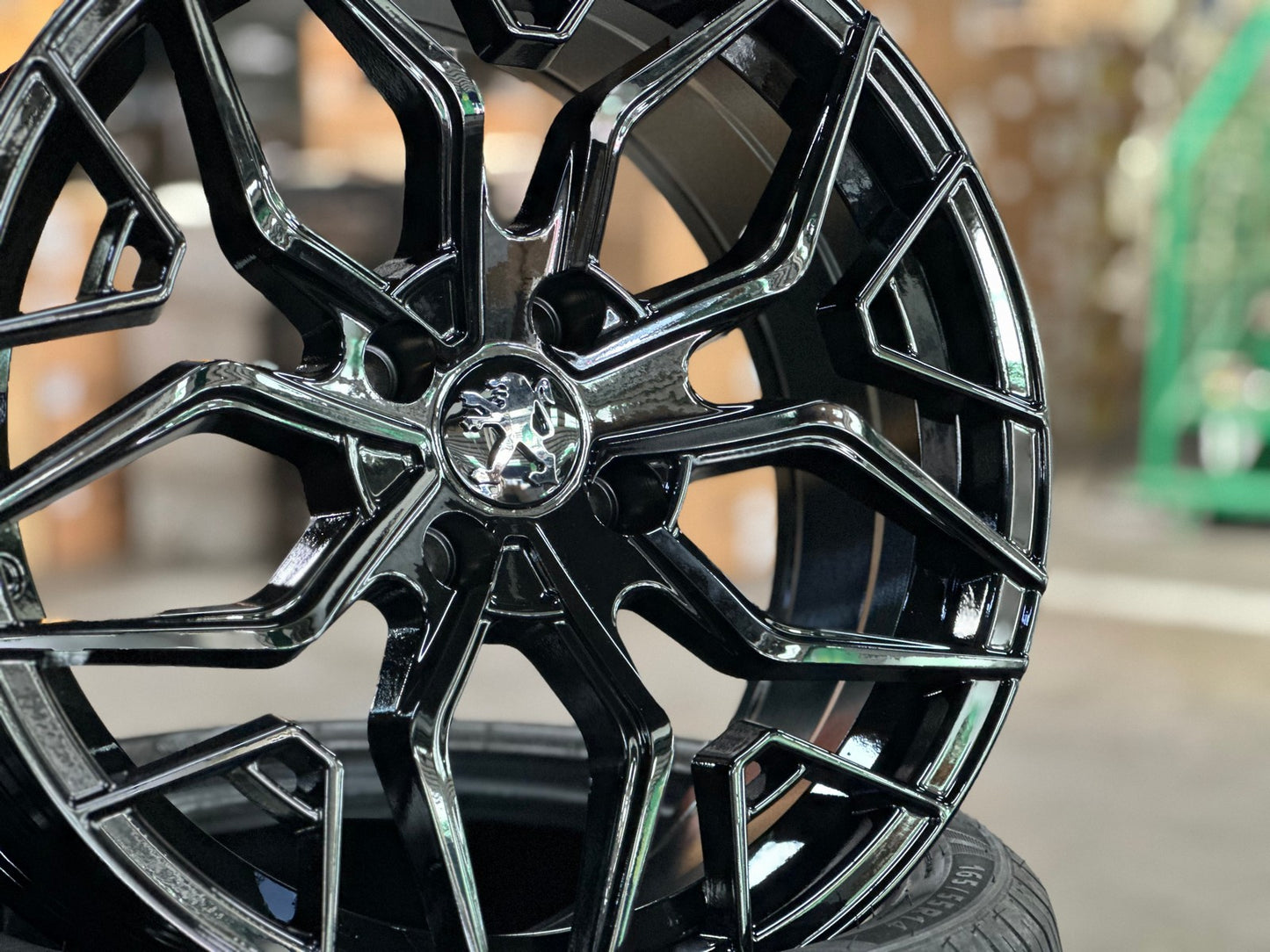 New 17X7.5 ET25 Peugeot Design Mesh Rim (4 wheel) Gloss Black 4X108