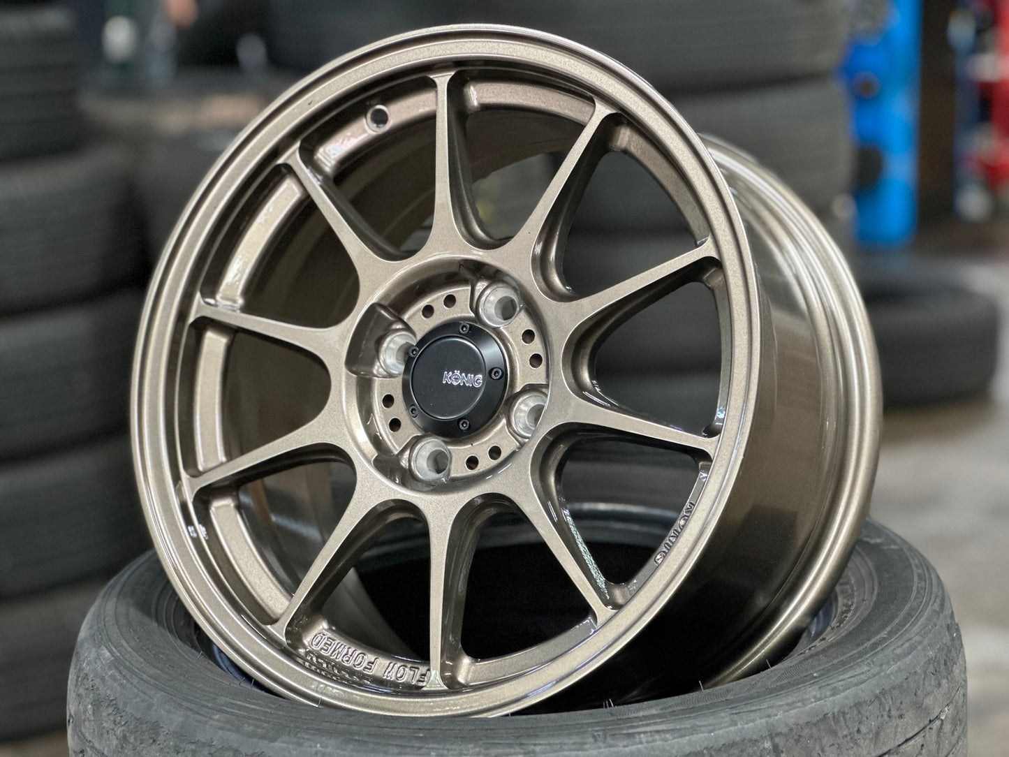 New 15X7.5 ET35 Konig Dekagram Rim (4 wheel) Gloss Bronze 4X100