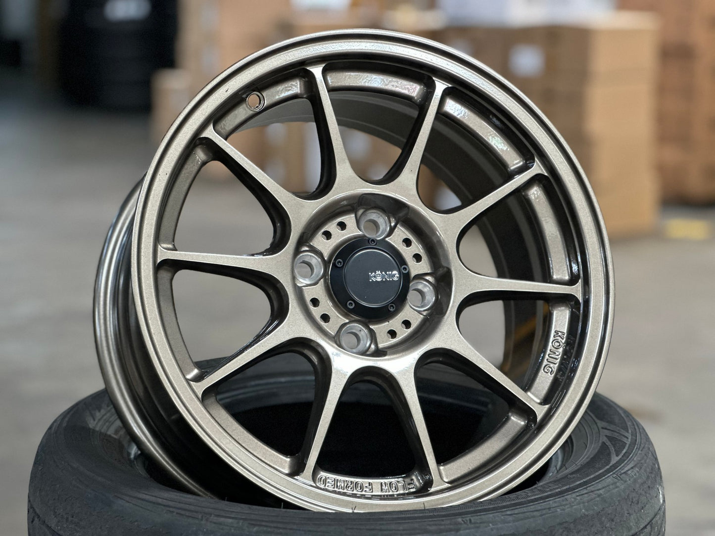 New 15X7.5 ET35 Konig Dekagram Rim (4 wheel) Gloss Bronze 4X100