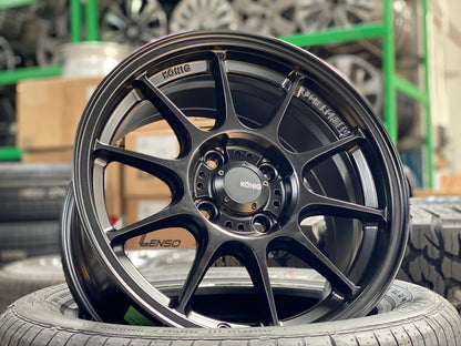 New 15X7.5 ET35 Konig Dekagram Rim (4 wheel) Matt Black 4X100