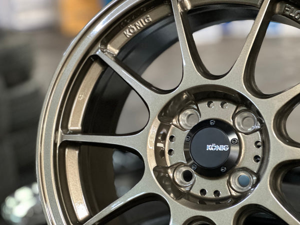 New 16X7.5 ET38 Konig Dekagram Rim (4 wheel) Gloss Bronze 4X100