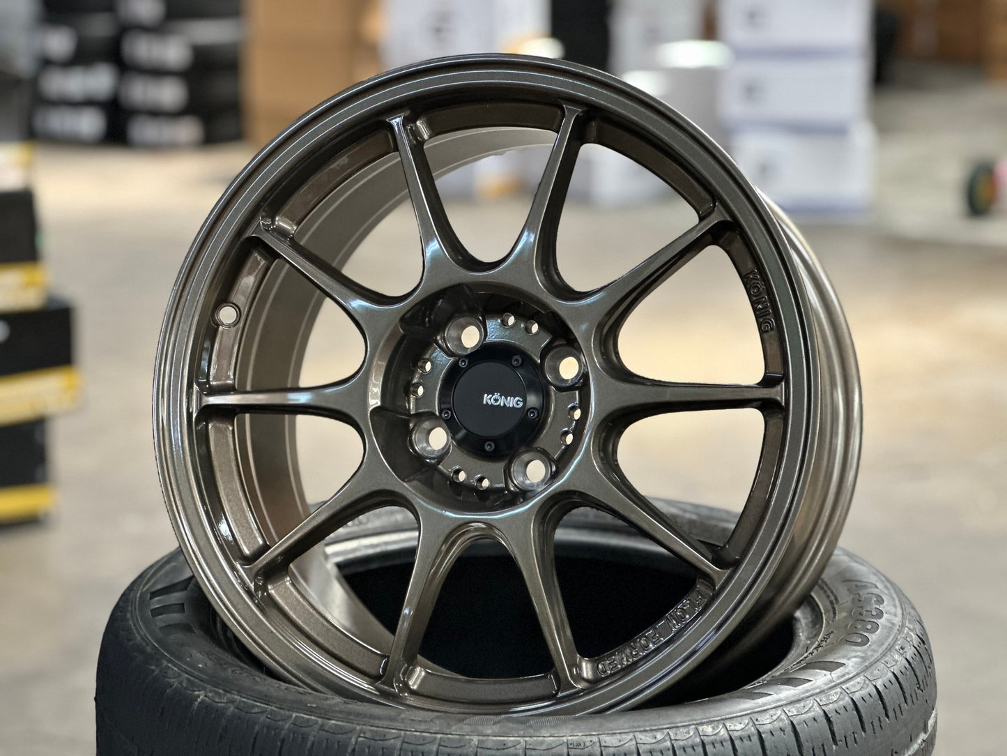 New 16X8 ET35 Konig Dekagram Rim (4 wheel) Gloss Bronze 4X100