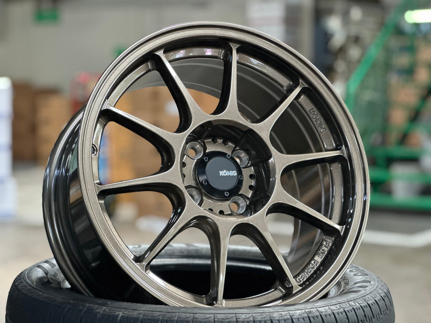 New 16X8 ET35 Konig Dekagram Rim (4 wheel) Gloss Bronze 4X100