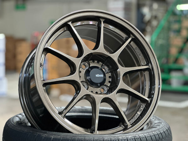 New 16X8 ET35 Konig Dekagram Rim (4 wheel) Gloss Bronze 4X100