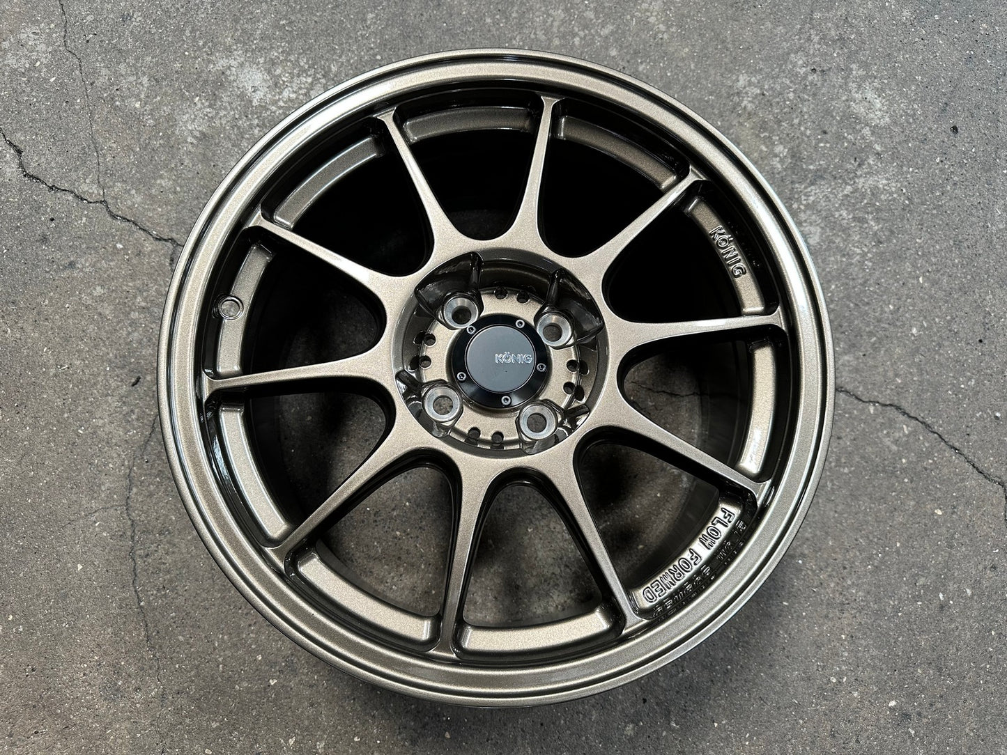 New 16X8 ET35 Konig Dekagram Rim (4 wheel) Gloss Bronze 4X100