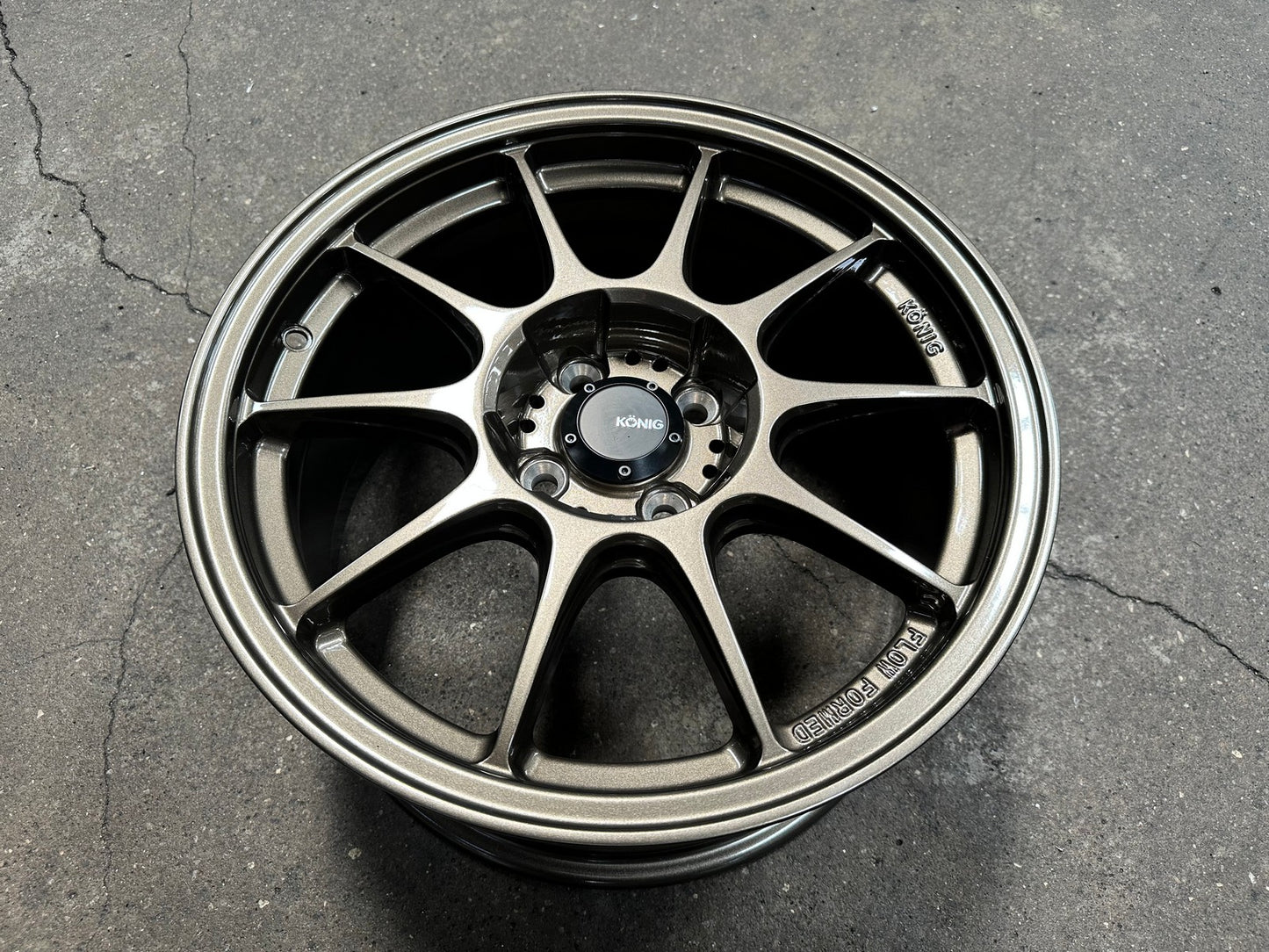 New 16X8 ET35 Konig Dekagram Rim (4 wheel) Gloss Bronze 4X100