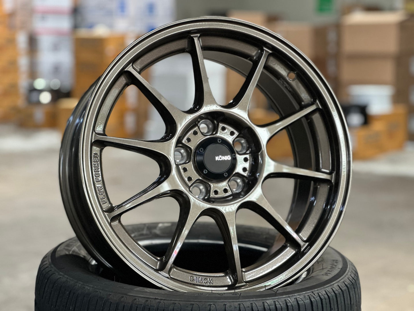 New 17X8 ET40 Konig Dekagram Rim (4 wheel) Gloss Bronze 5X114.3