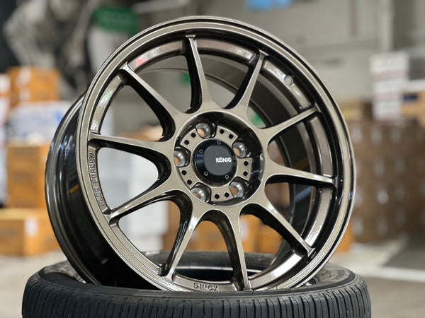New 17X8 ET40 Konig Dekagram Rim (4 wheel) Gloss Bronze 5X114.3