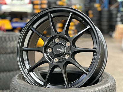 New 17X8 ET40 Konig Dekagram Rim (4 wheel) Matt Black 5X114.3