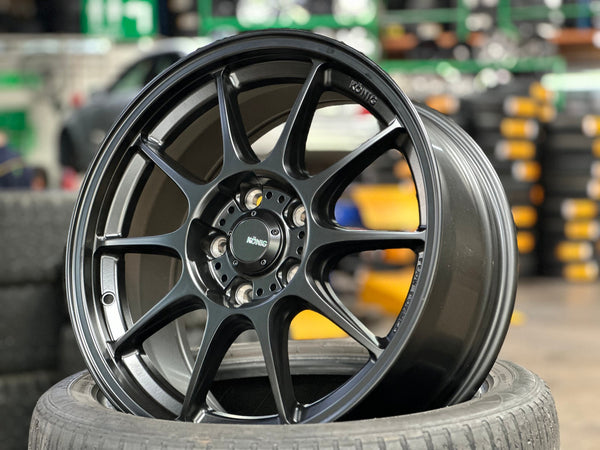 New 17X8 ET40 Konig Dekagram Rim (4 wheel) Matt Black 5X114.3