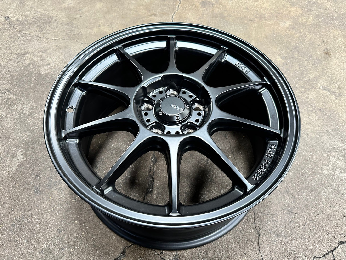 New 17X8 ET40 Konig Dekagram Rim (4 wheel) Matt Black 5X114.3