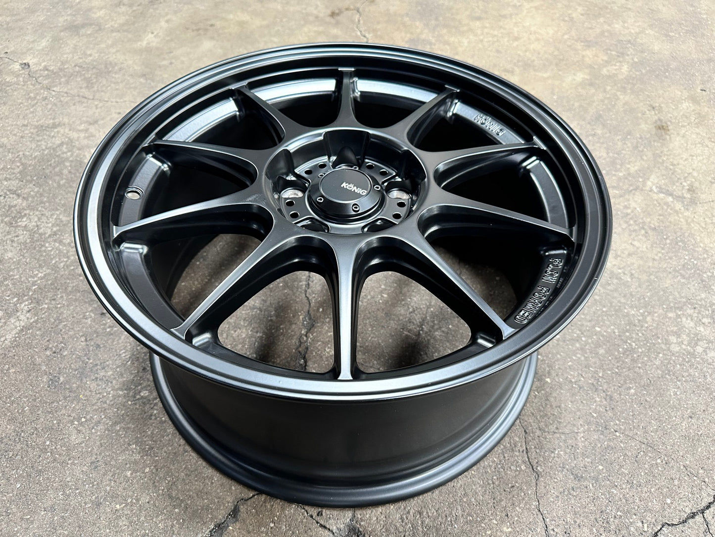 New 17X8 ET40 Konig Dekagram Rim (4 wheel) Matt Black 5X114.3
