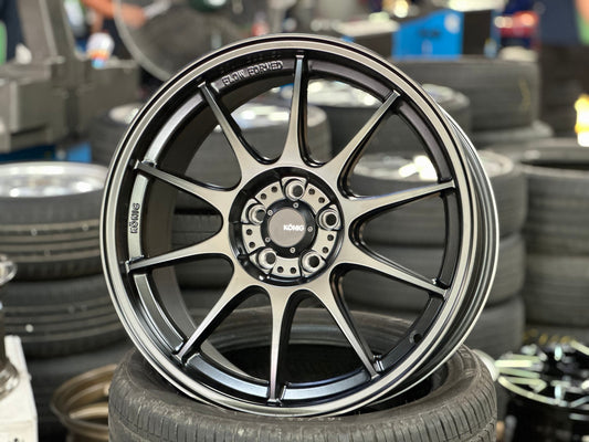 New 18X8.5 ET44 Konig Dekagram Rim (4 wheel) Matt Black 5X100