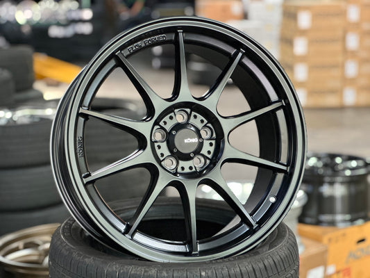 NEW 18X8.5 ET44 Konig Dekagram Rim (4 wheel) Matt Black 5X100