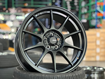 New 18X8.5 ET44 Konig Dekagram Rim (4 wheel) Matt Black 5X100