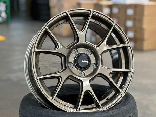 New 17X8 ET40 Konig Ampliform Rim (4 wheel) Gloss Bronze 5X114.3