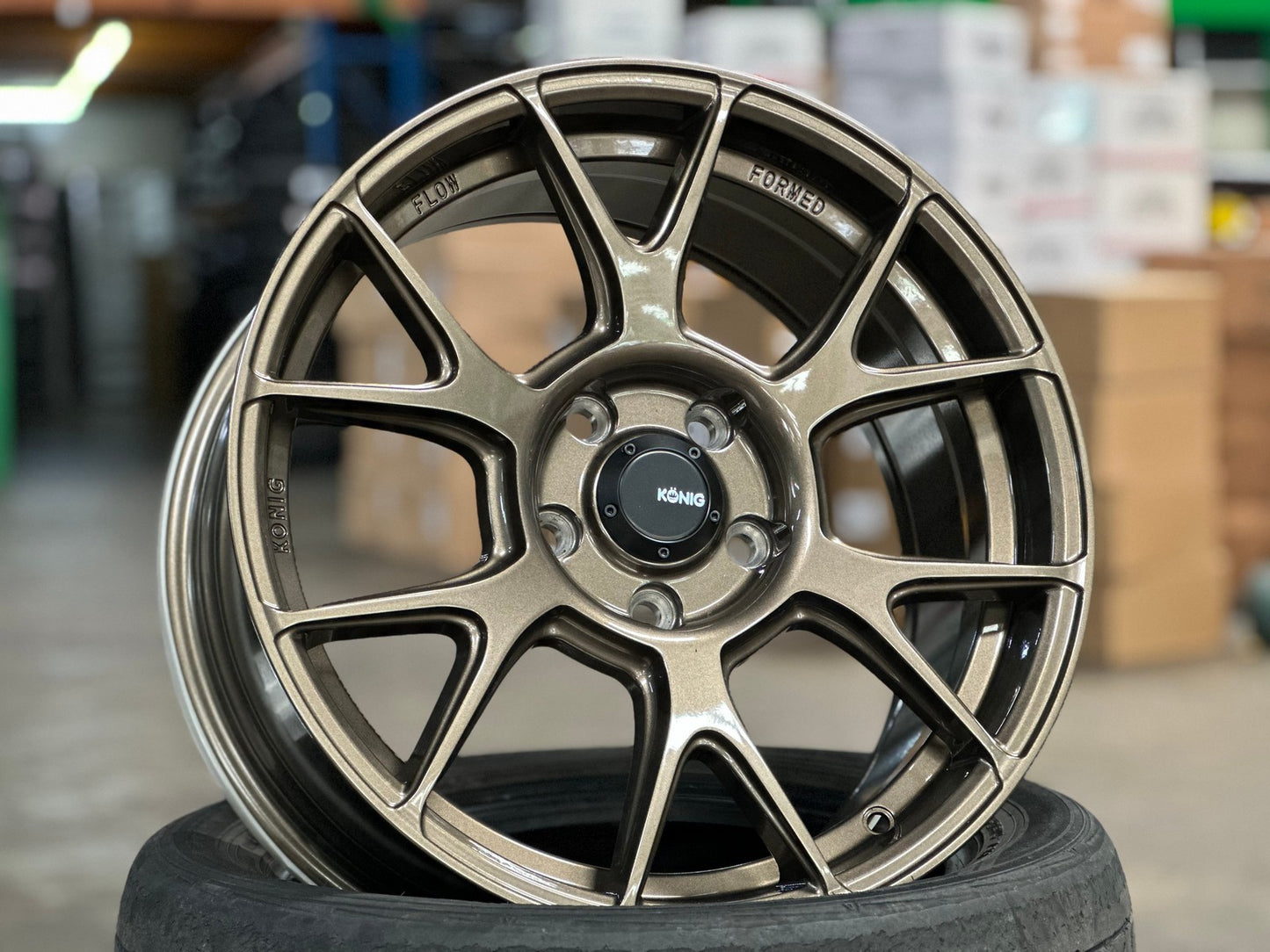 New 17X8 ET40 Konig Ampliform Rim (4 wheel) Gloss Bronze 5X114.3