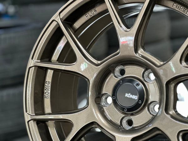 New 17X8 ET40 Konig Ampliform Rim (4 wheel) Gloss Bronze 5X114.3