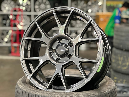 New 17X8 ET40 Konig Ampliform Rim (4 wheel) Gloss Gunmetal 5X114.3