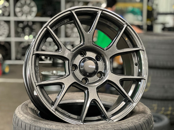 New 17X8 ET40 Konig Ampliform Rim (4 wheel) Gloss Gunmetal 5X114.3