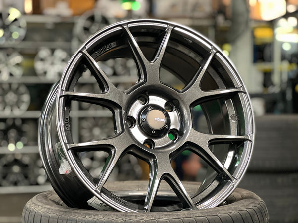 New 17X8 ET40 Konig Ampliform Rim (4 wheel) Gloss Gunmetal 5X114.3