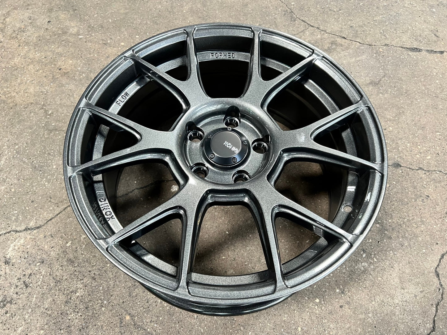 New 17X8 ET40 Konig Ampliform Rim (4 wheel) Gloss Gunmetal 5X114.3