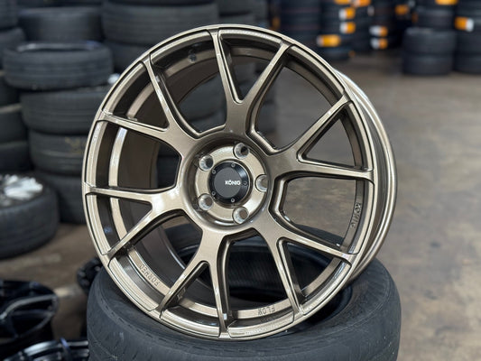 New 18X8.5 ET43 Konig Ampliform Rim (4 wheel) Gloss Bronze 5X112