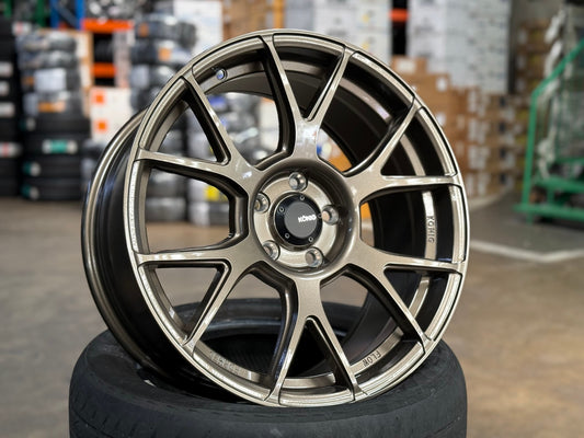 NEW 18X8.5 ET43 Konig Ampliform Rim (4 wheel) Gloss Bronze 5X112