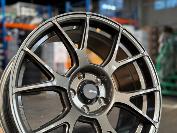 New 18X8.5 ET35 Konig Ampliform Rim (4 wheel) Gloss Bronze 5X114.3