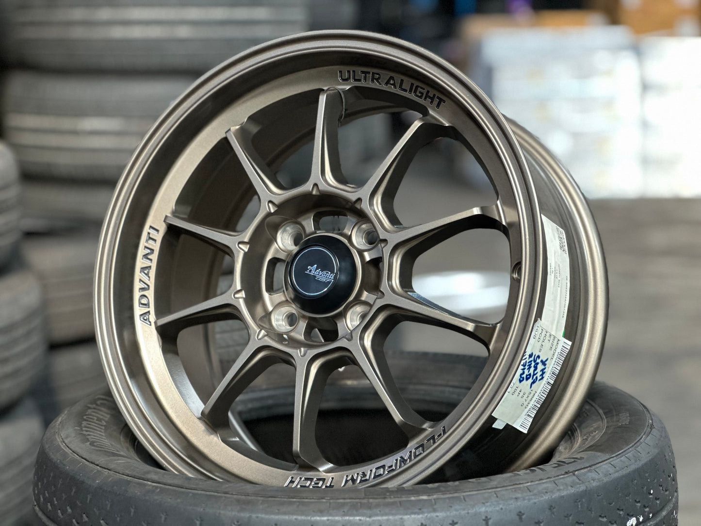 New 15X7 ET35 Advanti Tallo Rim (4 wheel) Gloss Bronze 4X100
