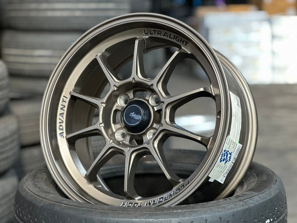 New 15X7 ET35 Advanti Tallo Rim (4 wheel) Gloss Bronze 4X100