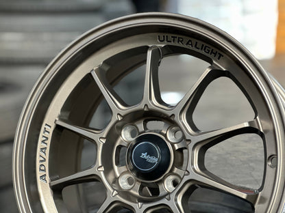 New 15X7 ET35 Advanti Tallo Rim (4 wheel) Gloss Bronze 4X100