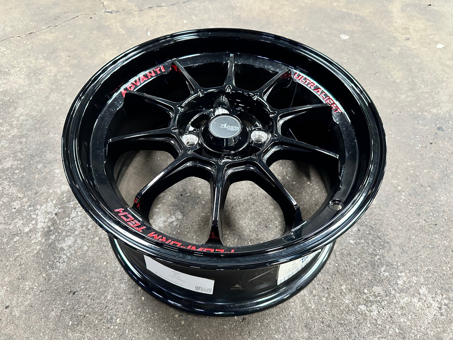 New 15X7 ET35 Advanti Tallo Rim (4 wheel) Gloss Black 4X100