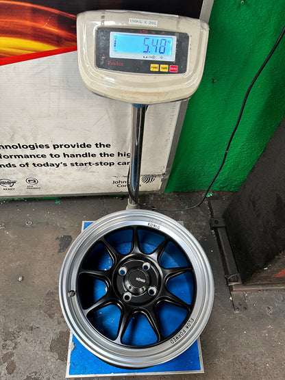 New 15X7.5 ET35 Konig Countergram Rim (4 wheel) Matt Black 4X100