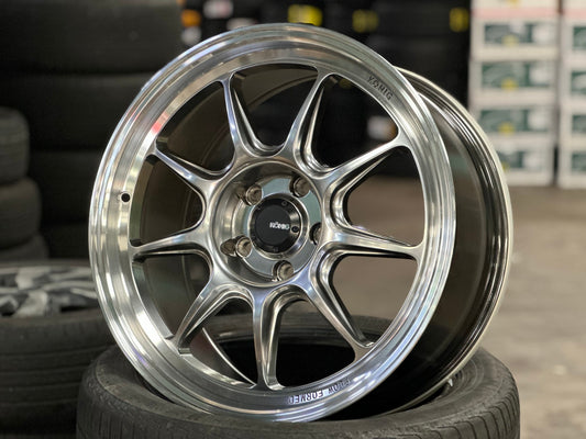New 18X8.5 ET35 Konig Countergram Rim (4 wheel) Gloss Silver 5X114.3